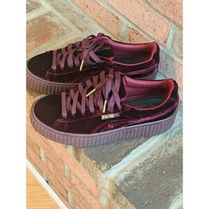 Puma Fenty Creeper Sneakers Womens 8.5 Royal Purple Velvet Rihanna 364466 02
